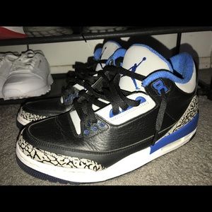 Jordan Sport Blue 3s , Size 8 in men’s.
